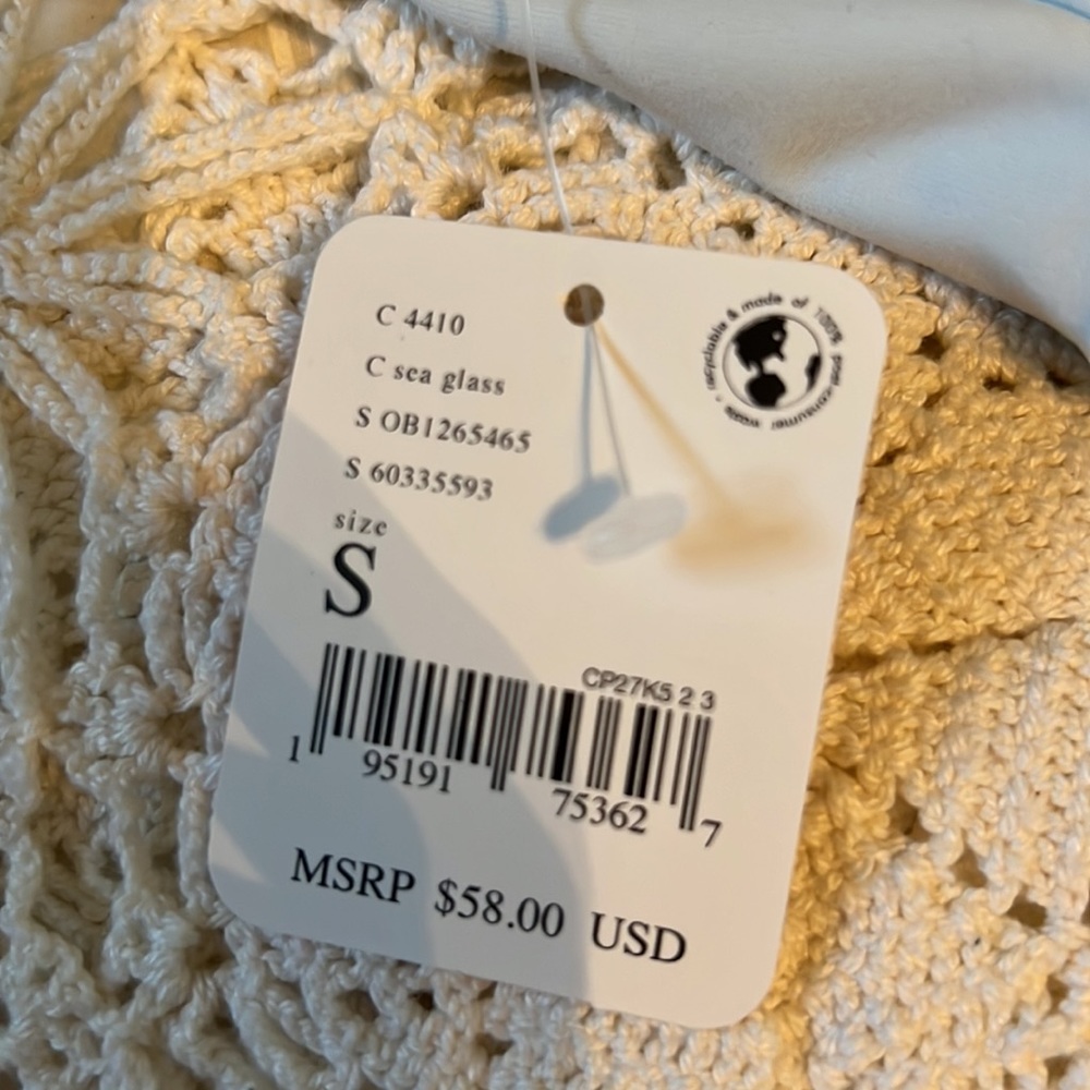 Free People White and Yellow Racerback Crop Top - Picture 3 of 5